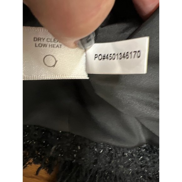 Boston Proper Chain Detail Tweed Jacket Wool Blend Coat Preppy Top - Picture 9 of 10